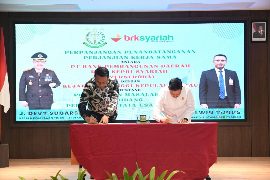 Wujudkan Tata Kelola Perusahaan Yang Baik, BRK Syariah Teken PKS Dengan Kejaksaan di Kepri