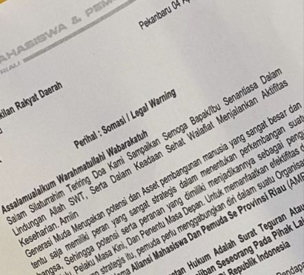 Dianggap Lakukan Pembohongan Publik, AMPR Somasi DPRD Riau
