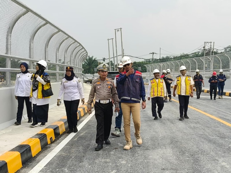 Ditlantas Polda Riau Cek Kesiapan Overpass Simpang Palas Jelang Open Traffic