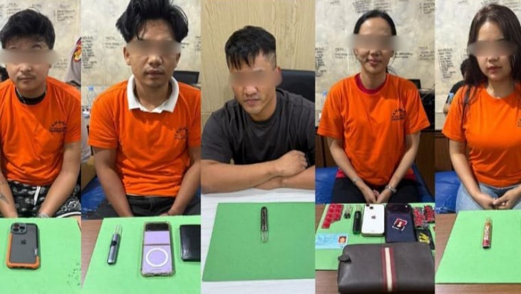 Pesta Narkoba di Villa Baliview Pekanbaru Digerebek Polisi, Delapan Orang Diamankan