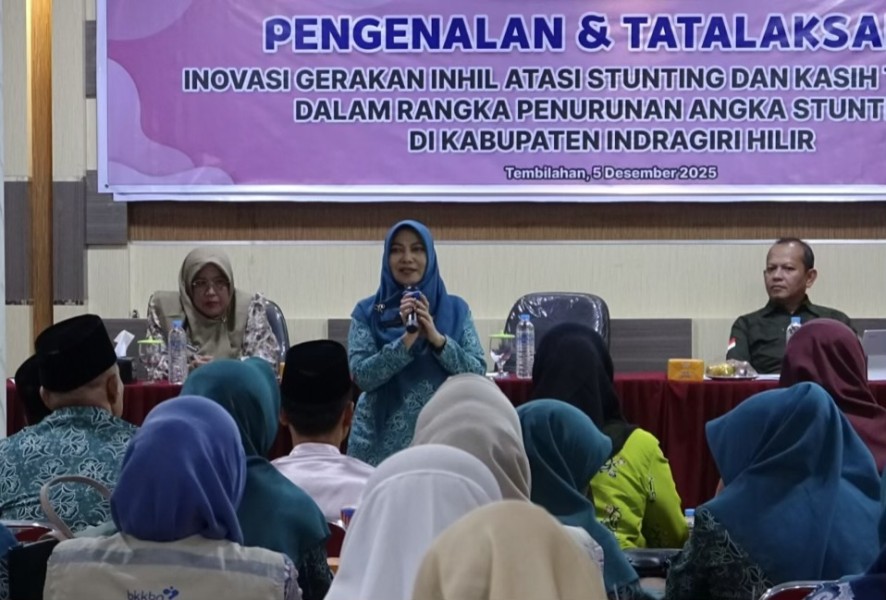 Ketua PKK Inhil Hadiri Sosialisasi Inovasi GINTAS dan Kasih Terdahsyat