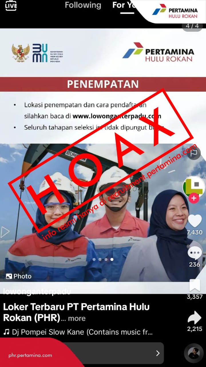 Waspadai Lowongan Kerja Palsu Mengatasnamakan PHR