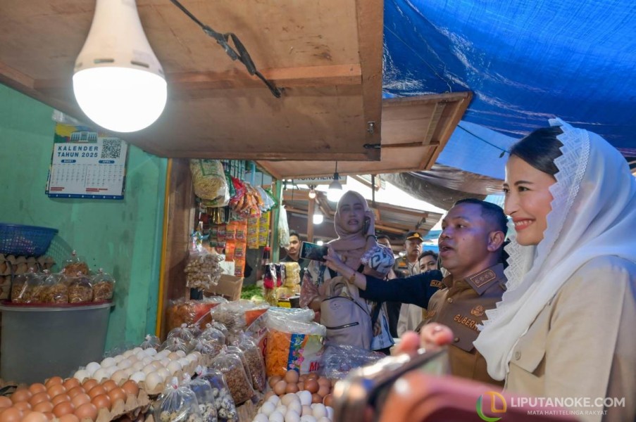 Gubri Wahid-Wamendag dan Wako Pekanbaru Tinjau Pasar Cik Puan: Harga Sembako Stabil