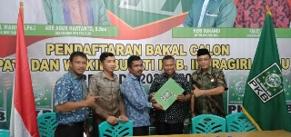 Hari Pertama Pendaftaran, Miswanto Mendaftar Balon Bupati Di Partai PKB