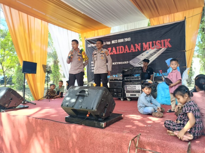 Hadiri Pesta Pernikahan Masyarakat, Polsek Bonaidarussalam Sampaikan Pesan Pilkada Damai