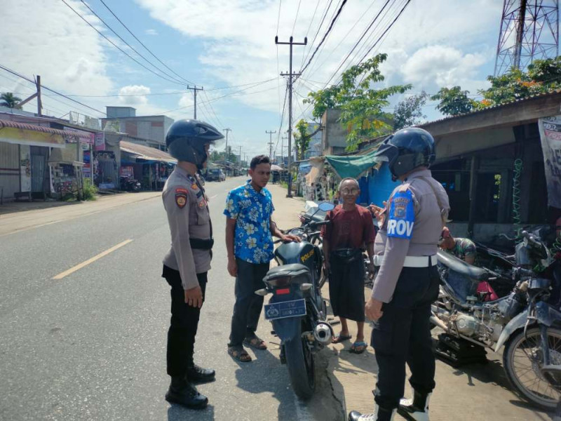 Personel Polsek Tempuling Lakukan Patroli Roda Dua Pasca Pilkada 2024