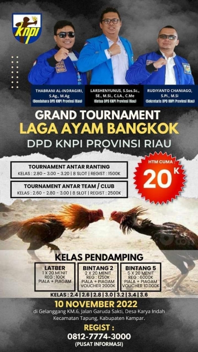 Viral Poster DPD KNPI Provinsi Riau Adakan Lomba Sabung Ayam