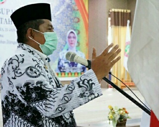 Buka Konferensi V PGRI Siak Masa Bakti XXII 2020-2025, Ini Harapan Bupati Alfedri
