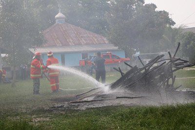  Kebakaran di Lanud Rsn, Dua Orang Menjadi Korban