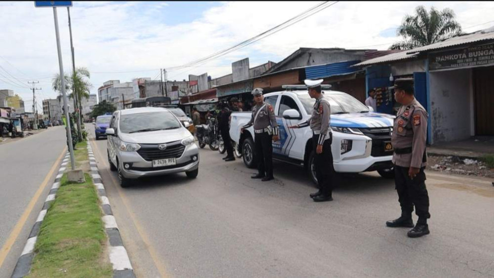 Polres Rohil Patroli Besakala Besar Pengamanan Pelantikan Presiden RI