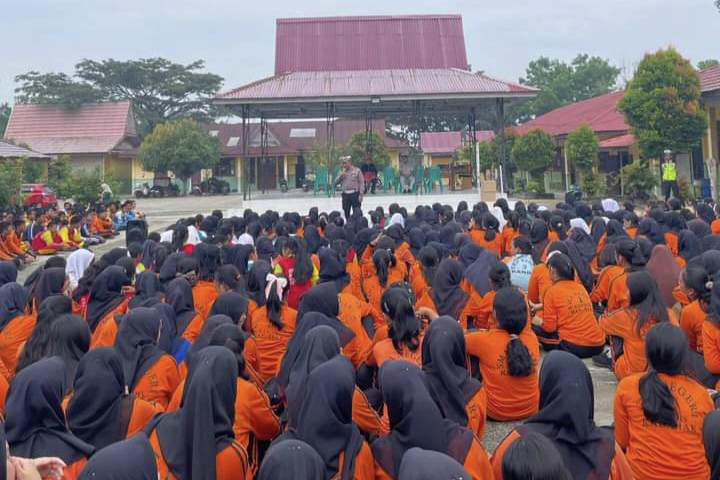 Lantas Polsek Kandis Cooling System Pilkada dan Kampanye Keselamatan Berlalu Lintas