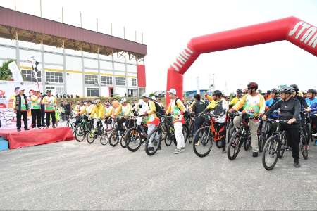 HUT Provinsi Kepri Ke 20 Tahun, BRK Syariah Adakan Tasyakuran dan Funbike