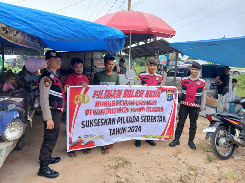 Cooling System, Sat Samapta Polres Rohil Sosialisasi Pilkada Damai 2024