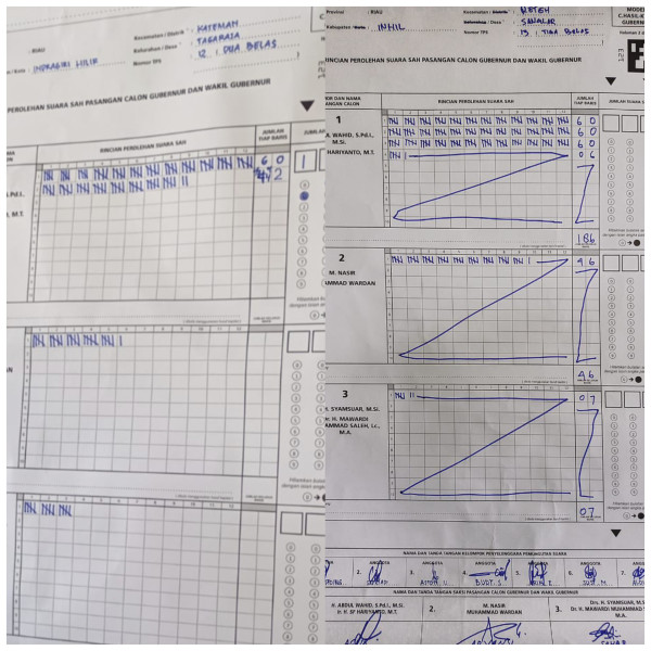 Abdul Wahid Unggul Sementara di TPS Kampung Wardan dalam Pemilihan Gubernur Riau 2024
