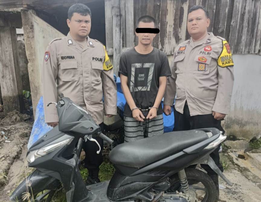 Tingkatkan Keamanan Jelang Pilkada, Polsek Kuantan Hilir Tangkap Pelaku Pencurian Motor