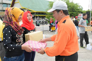  Sempena HUT Korpri Digelar Senam Sehat di Kantor Bupati Inhil