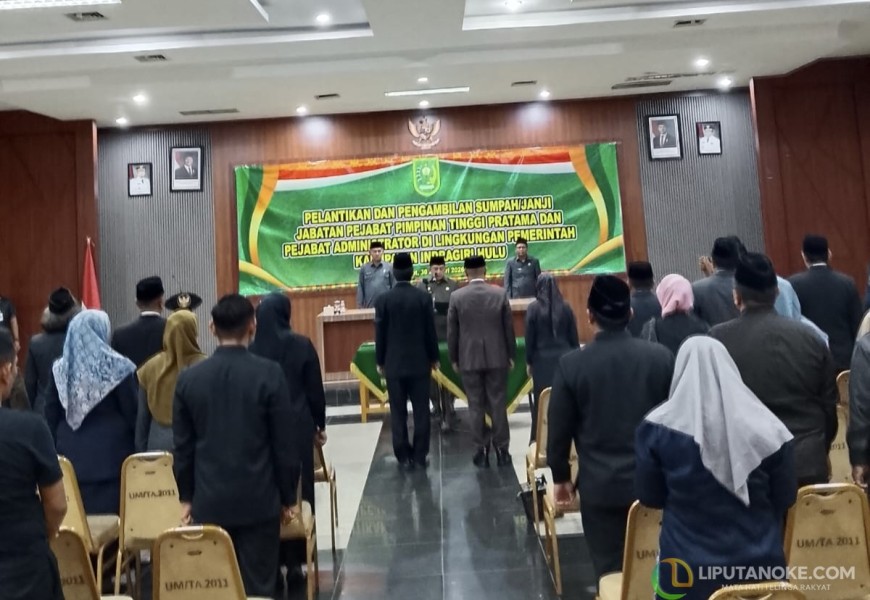 Bupati Inhu Rombak Jabatan: Lantik Pejabat Eselon II dan III, Tiga Orang Kena Demosi