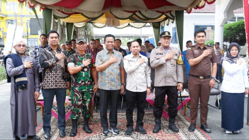 Hadiri Simulasi Pemungutan Suara dan Penghitungan Suara Pilkada, Kapolres Rohil Berikan Arahan Cooling System