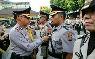 Kapolresta Pekanbaru Pimpin Sertijab di Mapolresta 