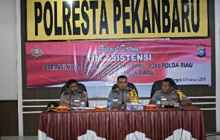 Tim POMPMT 2018 Kunjungi Polresta Pekanbaru 