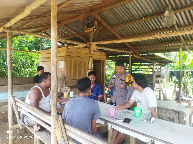 Sambangi Desa Cipang Kanan, Polsek Rokan IV Koto Beri Pesan Pilkada Damai 2024