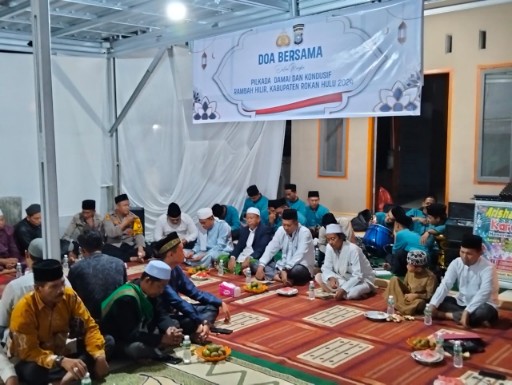 Polsek Rambah Hilir Taja Doa Bersama Ciptakan Pilkada Damai 2024