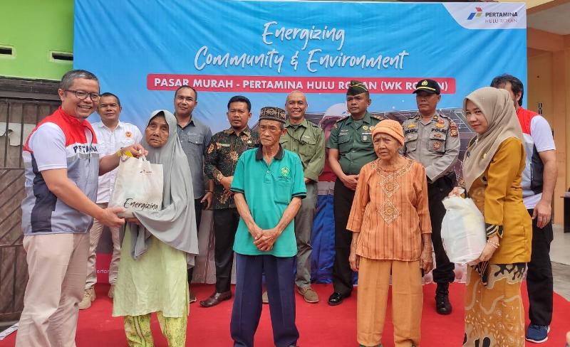 Antusias, Warga Boncah Mahang Bengkalis Serbu Pasar Murah PHR