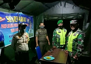 Koramil 03/Siak, Polsek Siak, dan Satpol PP Siaga di Posko Covid-19