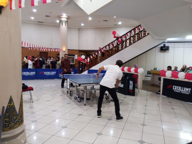 Meriahkan HUT RI ke-80, Sekretariat DPRD Riau Gelar Lomba Tenis Meja