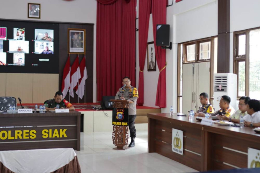 Polres Siak Gelar Rakor Lintas Sektoral Pengamanan Rapat Terbuka Pilkada Serentak dan Distribusi Logistik
