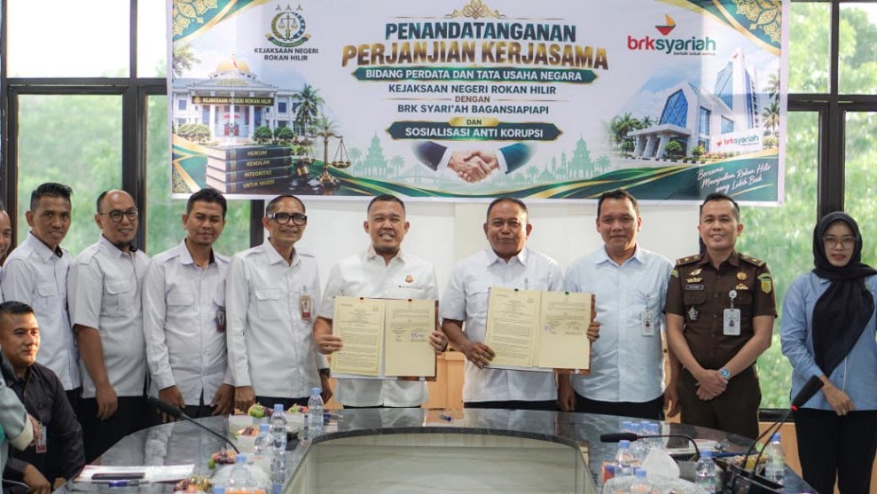 Perkuat Kepastian Hukum, BRK Syariah Bagansiapiapi Gandeng Kejari Rokan Hilir