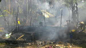  Ditinggal Pergi, 1 Rumah di GAS-Inhil Hangus Beserta Isinya