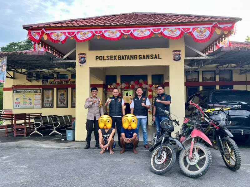 Beraksi Hingga ke Jambi, Kawanan Curanmor dan Penadah Ditangkap Jajaran Polres Inhu