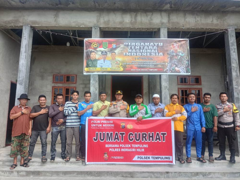 Jumat Curhat, Polsek Tempuling Ajak Masyarakat Desa Teluk Jira Sukseskan Pilkada 2024