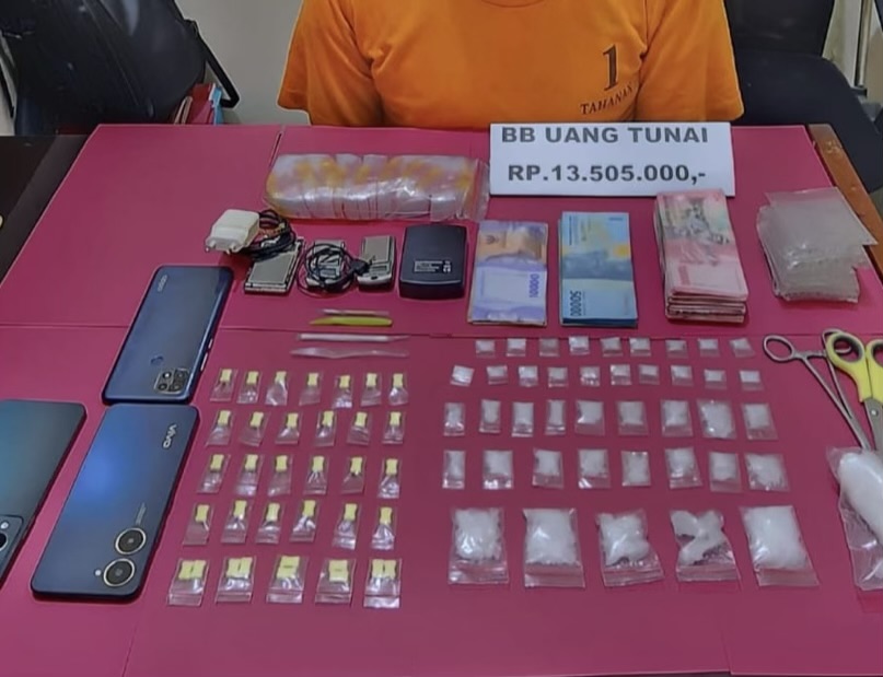 Ungkap Jaringan Narkoba, Polsek Keritang Sita 96,7 Gram Sabu dan 35 Butir Ekstasi