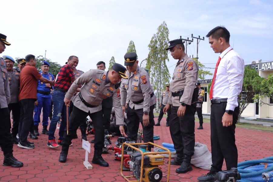 Polres Rohil Gelar Apel Kesiapsiagaan Hadapi Karhutla