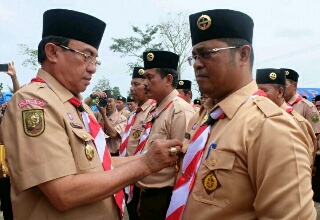 Bupati Inhil Buka Perkemahan Kemah Karya Kecamatan Keritang
