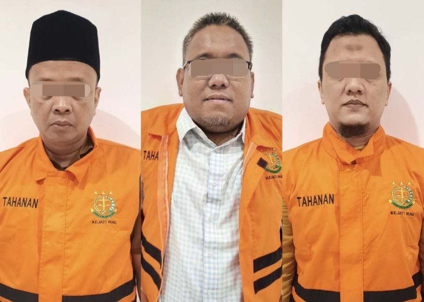 Kejati Riau Jembloskan Tiga Tersangka Kasus KUR di BNI ke Rutan Sialang Bungkuk