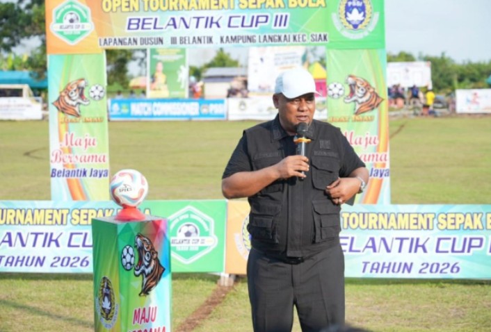 Wabup Siak Syamsurizal Resmi Buka Belantik Cup III, 64 Tim Siap Berlaga