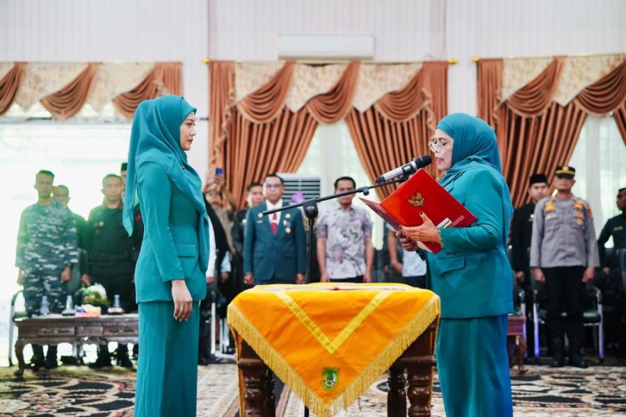 Plt Ketua PKK Riau Lantik Ketua TP PKK-Ketua Dekranasda Rohil