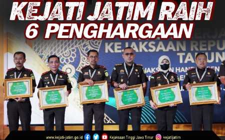 Kejati Jatim Borong 6 Penghargaan Kinerja 2022, Mia Amiati: Dipersembahkan untuk Semua Pegawai 