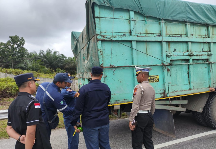 Tekan Lakalantas di Tol Permai, Tim Gabungan Lakukan Penertiban Kendaraan Odol