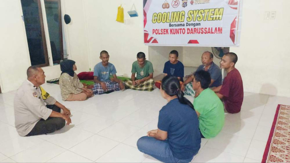 Cooling System, Polsek Kunto Darussalam Ajak Masyarakat Jaga Kondusifitas Pilkada 2024