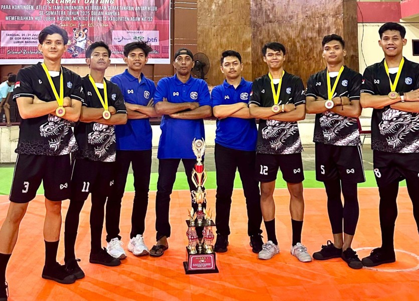 SP Lima Naga Kampar Juara Sepaktakraw Sumatera Open di Sumbar