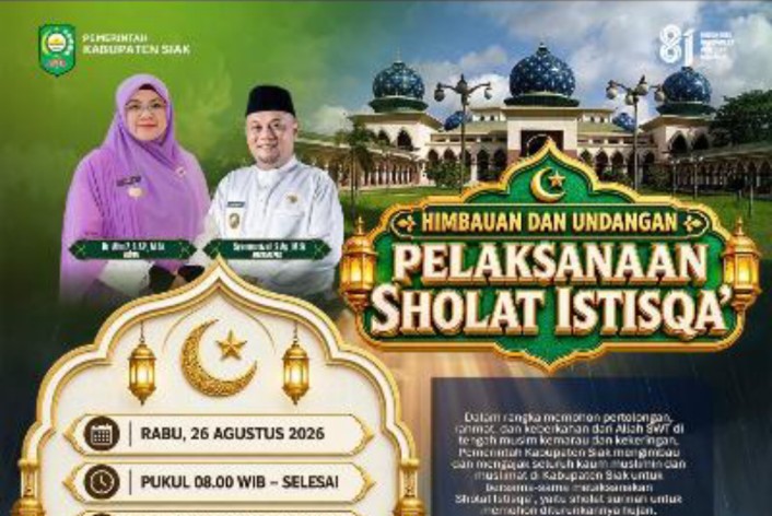 Lima Pekan Tak Turun Hujan, Pemkab Siak Gelar Shalat Istisqa