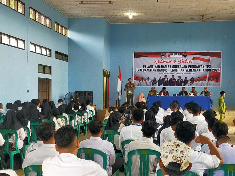 Pelantikan PTPS Kecamatan Kandis, Kapolsek Sampaikan Himbauan Pilkada dan Jaga Netralitas