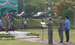 Bupati Kuansing H.Mursini Pimpin Peringatan HUT Otda XXII Tahun 2018