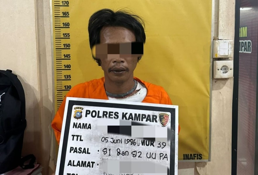 Cabuli Anak Dibawah Umur, Ayah Sambung di Kampar Ditangkap Polisi