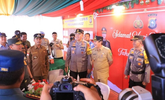 Pj Wako, Gubri dan Forkopimda Riau Pantau Pengamanan Gereja dan Stok Beras Bulog