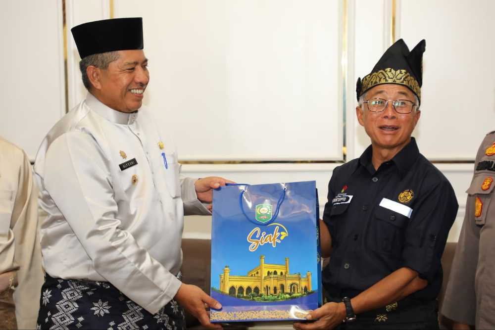 Bupati Alfedri Sambut Kepala SKK Migas di Istana Sultan Siak Asserayah Hasyimiyah